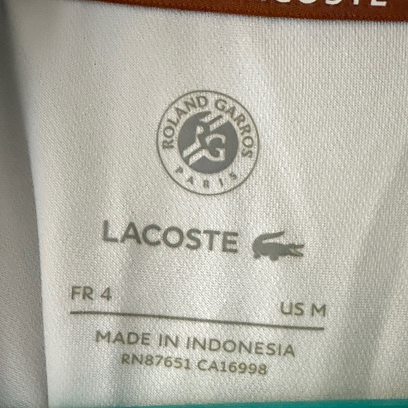 Lacoste White Jersey with Green Highlights - Picture 2 of 3